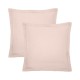 Garnier-Thiébaut - Taies d'oreiller unies en percale de coton 80 fils/cm² La percale française Pétale