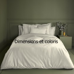Garnier-Thiébaut - Housse de couette unie en percale de coton 80 fils/cm² La percale française