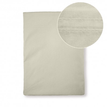 Garnier-Thiébaut - Drap plat uni en percale de coton 80 fils/cm² La percale française Blanc c