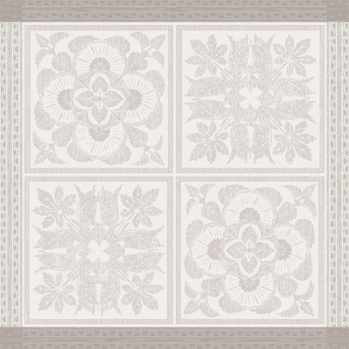 Serviettes de table jacquard pur lin Harmonie Beige, Garnier-Thiébaut