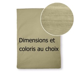 Garnier-Thiébaut - Drap plat uni en percale de coton 80 fils/cm² La percale française