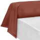 Garnier-Thiébaut - Tissu uni en percale de coton 80 fils/cm² La percale française Rouille- Laize 288cm