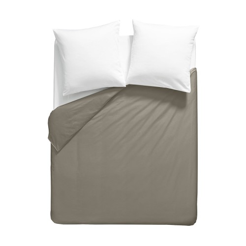 Garnier-Thiébaut - Housse de couette unie en percale de coton 80 fils/cm² La percale française Pin