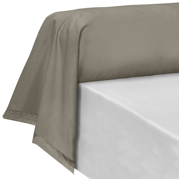 Garnier-Thiébaut - Tissu pour draps uni en percale de coton 80 fils/cm² La percale française Pin - Laize 288cm