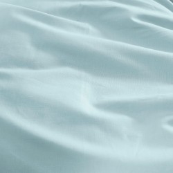 Garnier-Thiébaut - Tissu uni pour draps en métis lin/coton Le metis français Aqua - Laize 300cm