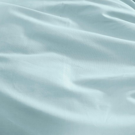 Garnier-Thiébaut - Tissu uni pour draps en métis lin/coton Le metis français Aqua - Laize 300cm
