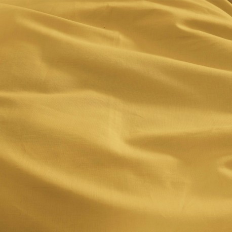 Garnier-Thiébaut - Tissu uni pour draps en métis lin/coton Le metis français Curry - Laize 300cm