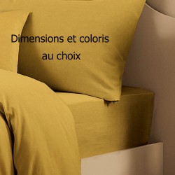 Garnier-Thiébaut - Drap housse uni B35 en métis lin/coton 160g/m² Le metis français