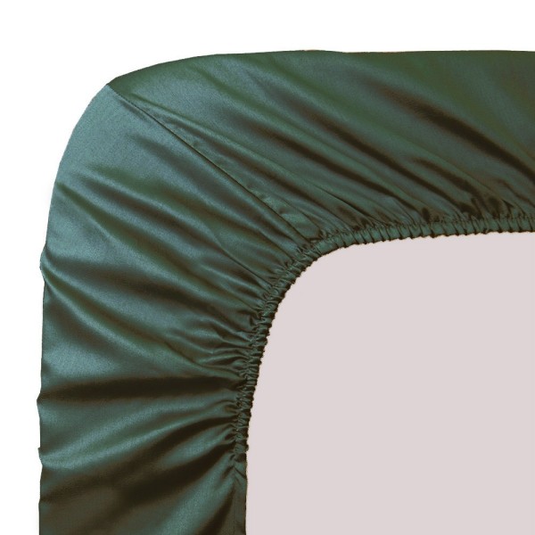 Garnier-Thiébaut - Drap housse en satin de coton 120 fils/cm² Ava Sauge