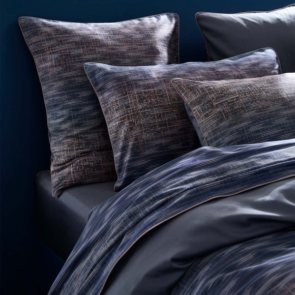 Garnier-Thiébaut - Housse de couette imprimée en satin de coton 120 fils/cm² Mist Nocturne