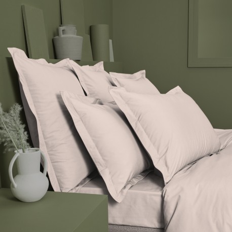 Garnier-Thiébaut - Tissu pour drap uni en percale de coton 80 fils/cm² La percale française Pétale - Laize 288cm