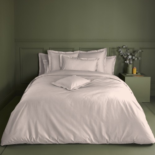 Garnier-Thiébaut - Tissu pour drap uni en percale de coton 80 fils/cm² La percale française Pétale - Laize 288cm