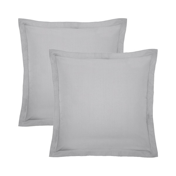 Garnier-Thiébaut - Tissu pour drap uni en percale de coton 80 fils/cm² La percale française Platine - Laize 288cm