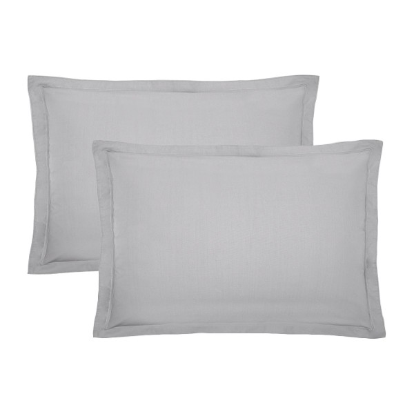 Garnier-Thiébaut - Tissu pour drap uni en percale de coton 80 fils/cm² La percale française Platine - Laize 288cm