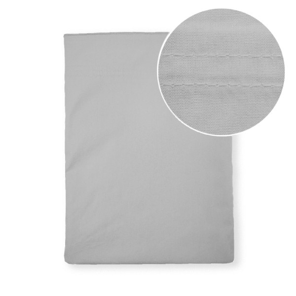 Garnier-Thiébaut - Tissu pour drap uni en percale de coton 80 fils/cm² La percale française Platine - Laize 288cm