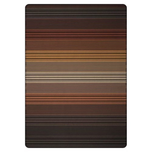 Plaid jacquard coton mélangé Bambous Ocre150x200cm, Garnier-Thiébaut