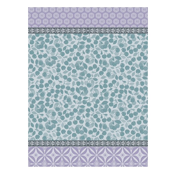 Torchon de cuisine Cerises Cerise Bleue, Le Jacquard Français