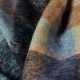 Plaid jacquard Laine et aures fibres Mohaira Irish Blue 130x190cm, Garnier-Thiébaut