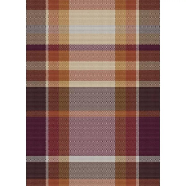 Plaid jacquard Laine et aures fibres Mohaira Ecossais Sienne 130x190cm, Garnier-Thiébaut
