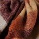 Plaid jacquard Laine et aures fibres Mohaira Ecossais Sienne 130x190cm, Garnier-Thiébaut