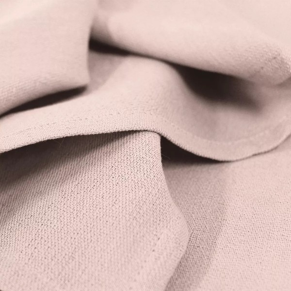Serviettes de table jacquard coton uni Bastide Rose poudre, Garnier-Thiébaut