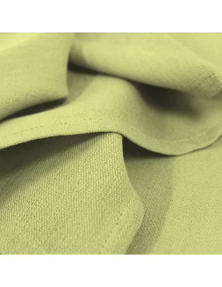 Serviettes de table jacquard coton uni Bastide Absinthe, Garnier-Thiébaut 