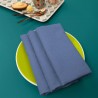 Serviettes de table jacquard coton uni Bastide Bleuet, Garnier-Thiébaut (par 4)