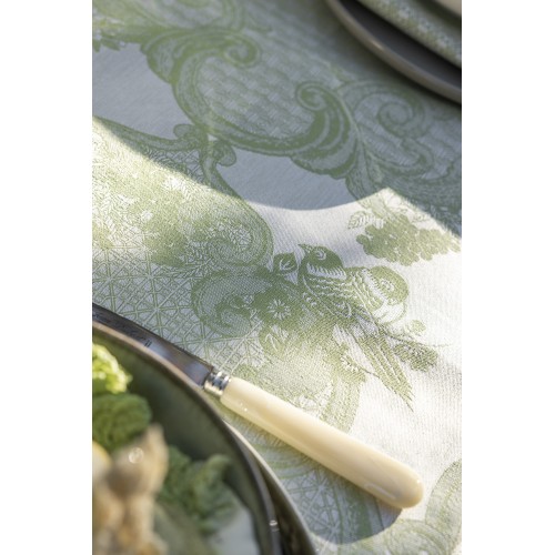 Nappes enduites Promenade Impériale Jade, Le Jacquard Français