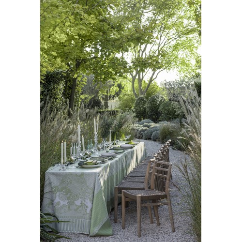Nappes enduites Promenade Impériale Jade, Le Jacquard Français