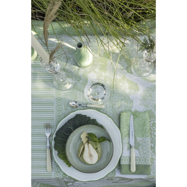 Serviettes de table Promenade Impériale Jade, Le Jacquard Français