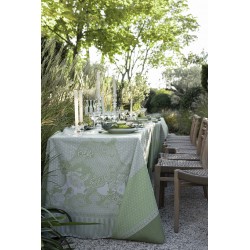 Tissu enduit Promenade Impériale Jade, Laize 180cm, Le Jacquard Français