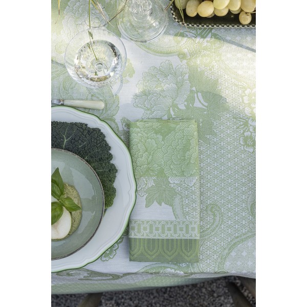 Serviettes de table Promenade Impériale Jade, Le Jacquard Français