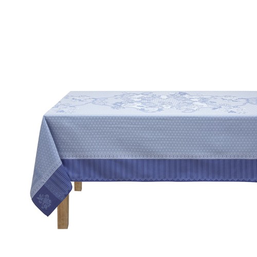 Petit Carré déco jacquard coton Promenade Impériale Lapis, Le Jacquard Français