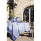 Petit Carré déco jacquard coton Promenade Impériale Lapis, Le Jacquard Français