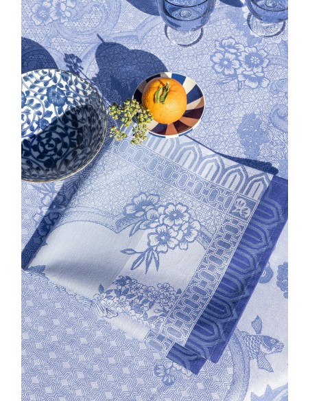 Serviettes d etable Promenade Impériale Lapis, Le Jacquard Français
