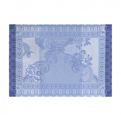 Set de table enduit Promenade Impériale Lapis Le Jacquard Français 