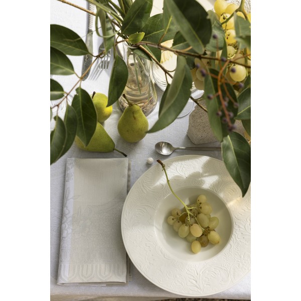 Serviettes de table Promenade Impériale Nacre, Le Jacquard Français