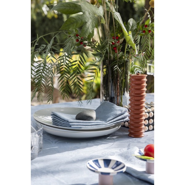 Nappe sur mesure Tivoli Pastel jacquard pur lin laize 245cm, Le Jacquard Français