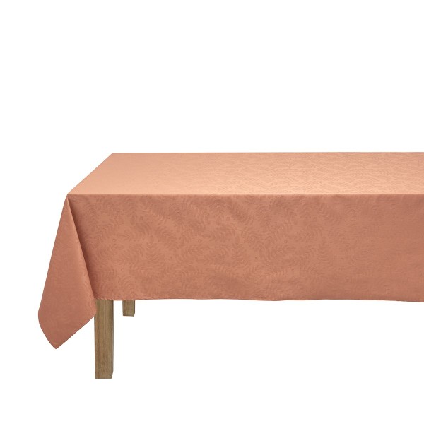 Nappe jacquard coton Végétal Mood Papaye, Le Jacquard Français