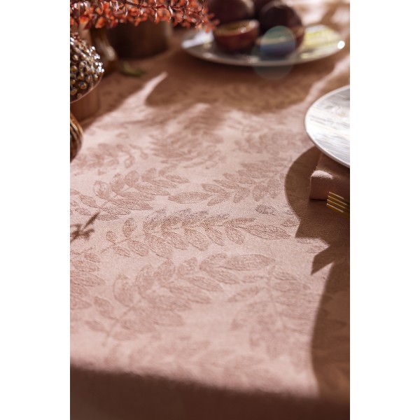 Nappes enduites Végétal Mood Papaye, Le Jacquard Français