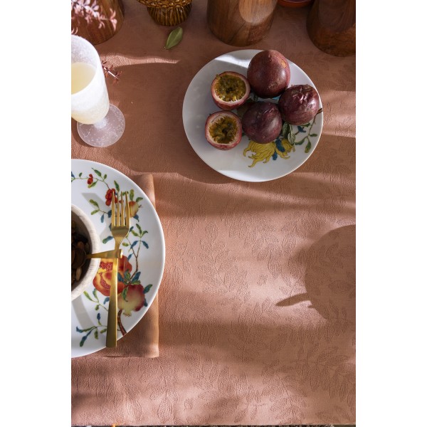 Nappes enduites Végétal Mood Papaye, Le Jacquard Français