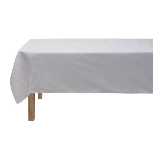 Nappe sur mesure Végétal Mood Blanc laize 155cm, Le Jacquard Français