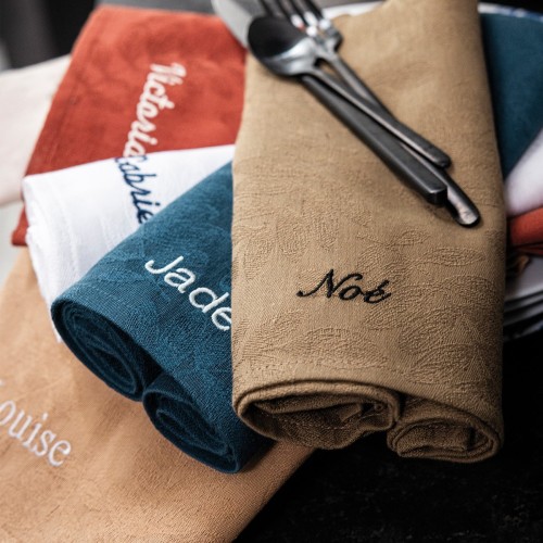 Serviettes de table Végétal Mood Avocat, Le Jacquard Français