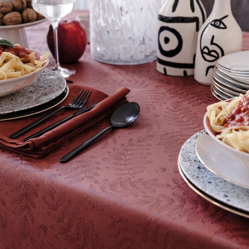 Nappe sur mesure Végétal Mood Goji laize 155cm, Le Jacquard Français