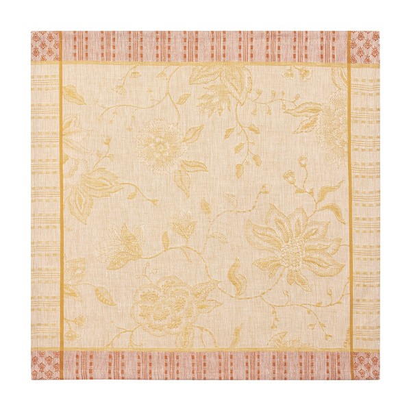 Serviettes de table pur lin Eté indien Abricot, Le Jacquard Français
