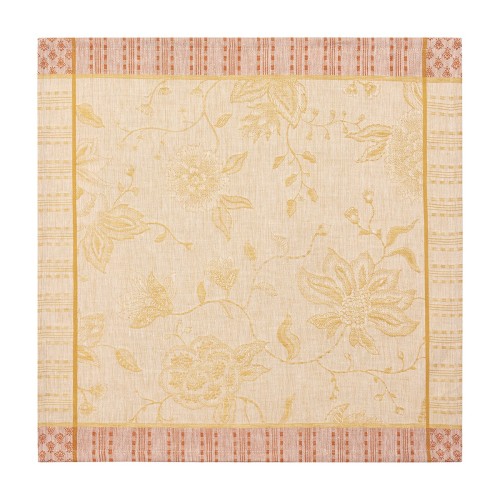 Serviettes de table pur lin Eté indien Abricot, Le Jacquard Français