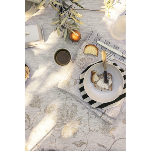 Serviettes de table pur lin Eté indien Noix, Le Jacquard Français
