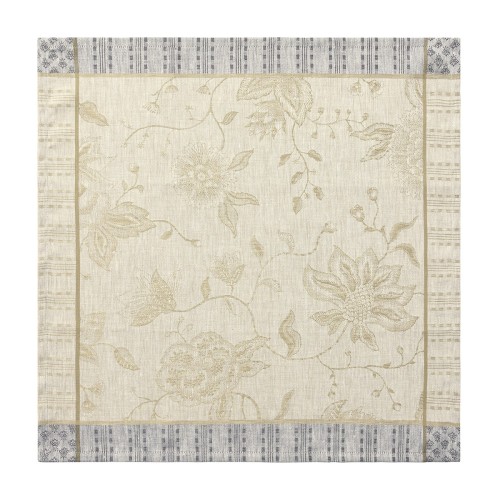 Serviettes de table pur lin Eté indien Noix, Le Jacquard Français