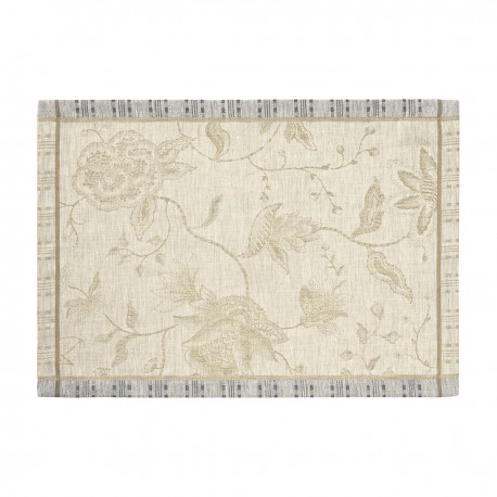 Sets de table antitache pur lin Eté indien Noix, Le Jacquard Français 