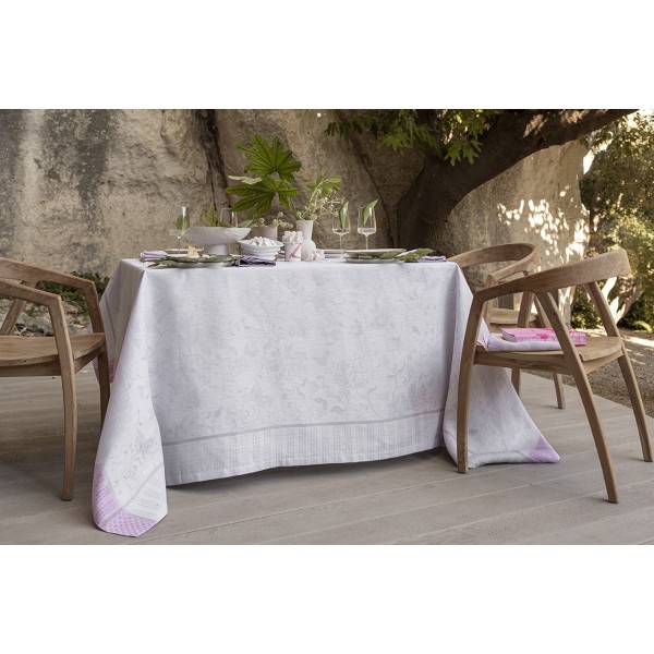 Petit Carré déco pur lin Eté indien Fresia, Le Jacquard Français